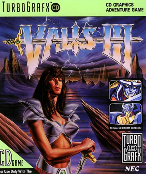 Valis III box art for TurboGrafx CD